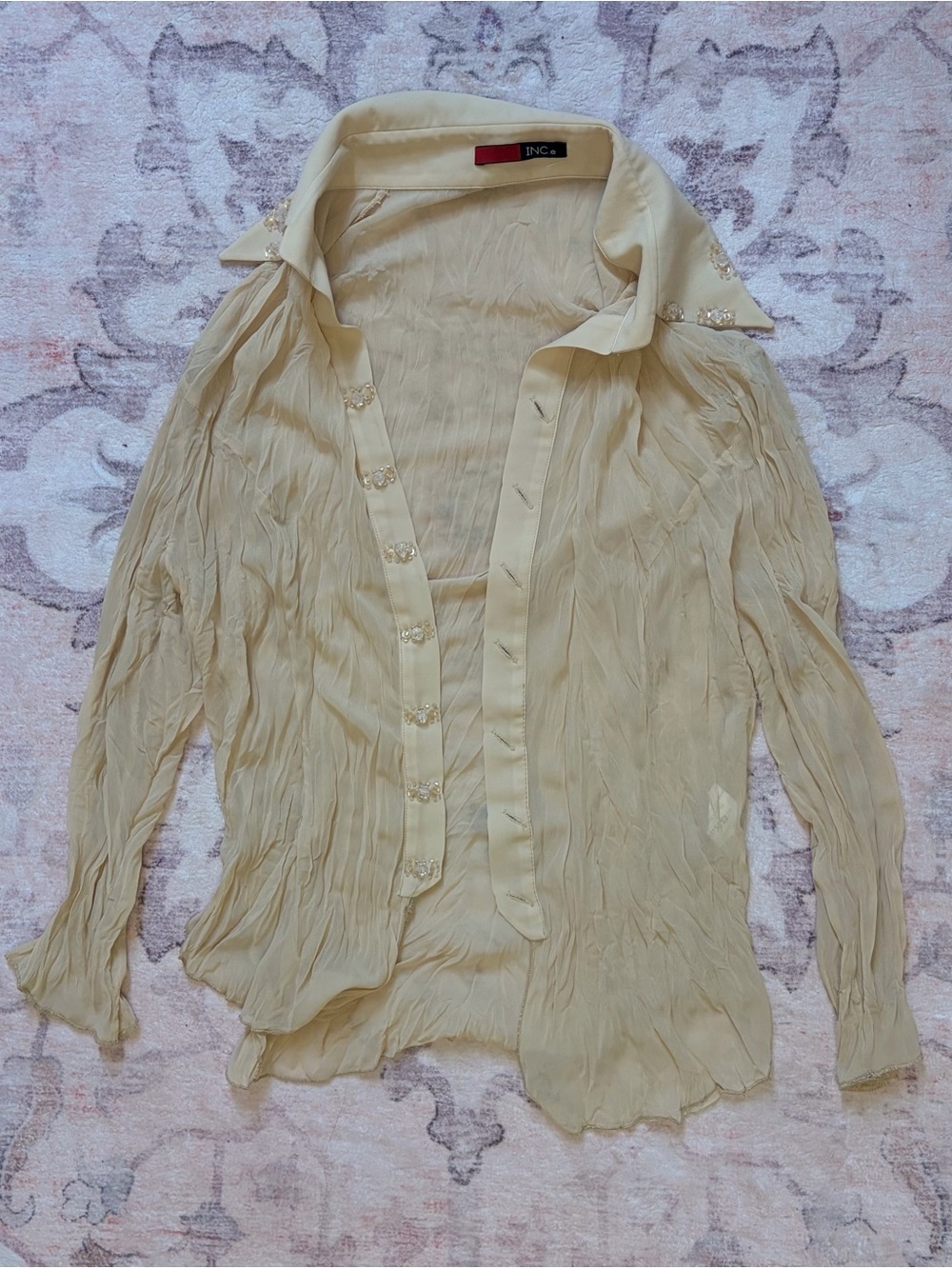 INC Butter Yellow Blouse - M